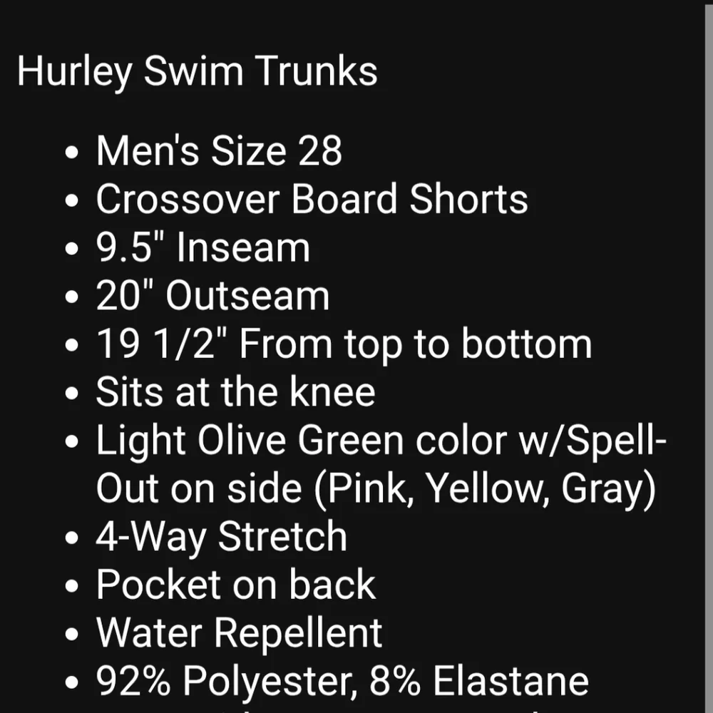 Hurley Crossover Board Shorts Swim Trunks